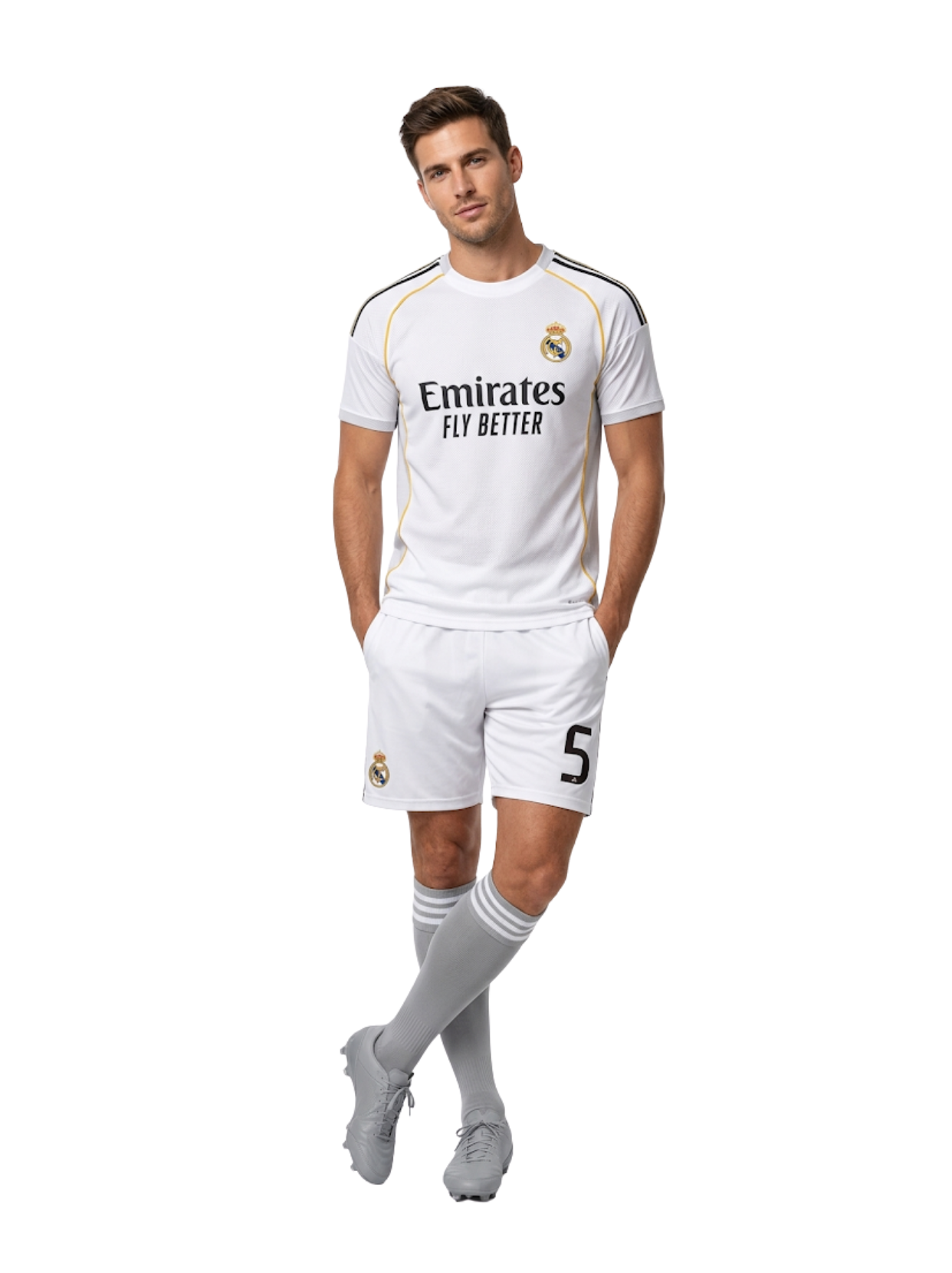 加拿大 (10) Jude Bellingham #5 Real Madrid 24/25 Home Jersey - Image 1