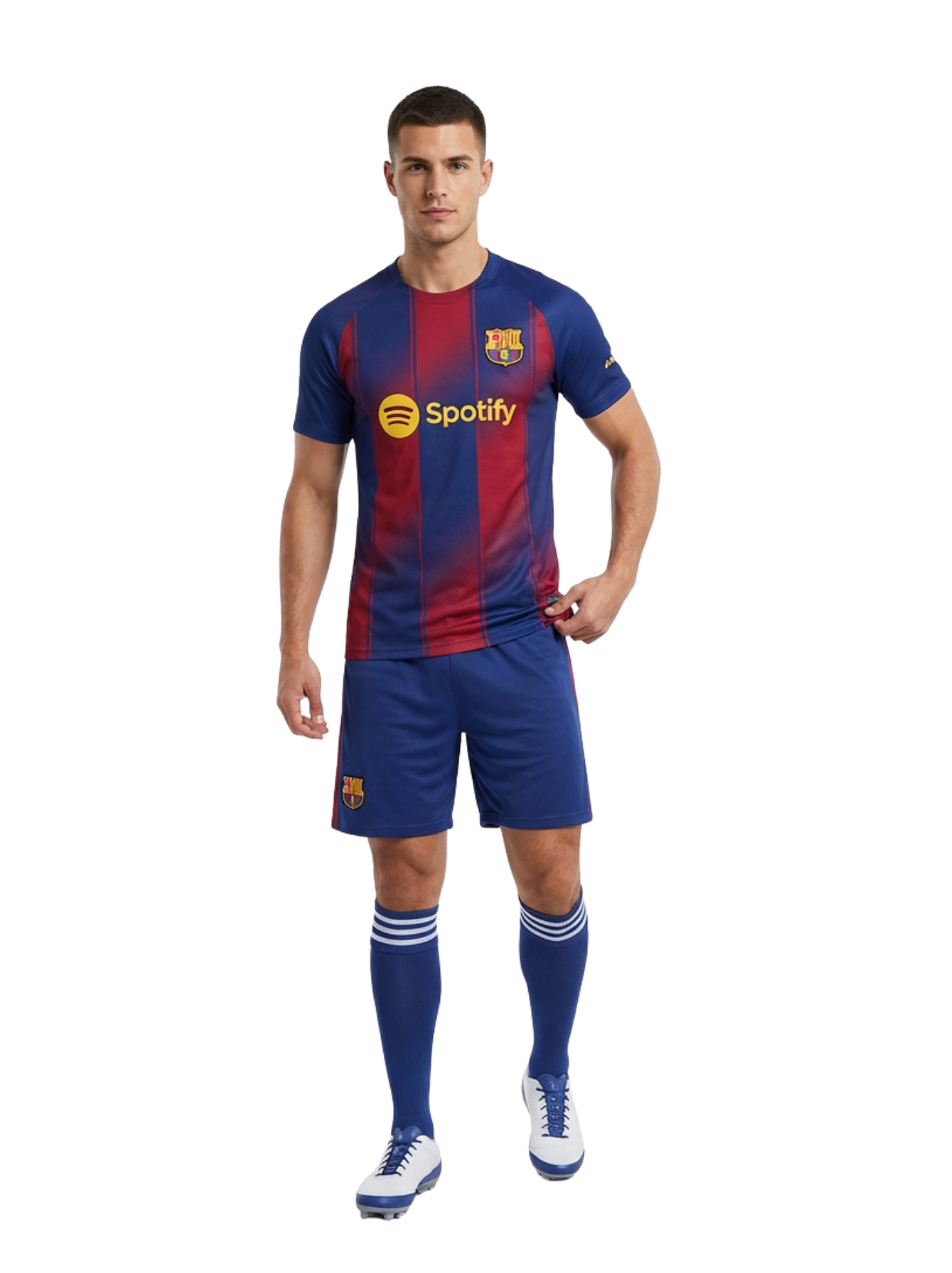加拿大 (4) Rashford #14 Barcelona 24/25 Home Jersey - Marcus Rashford FCB Style Authentic Kit - Image 1